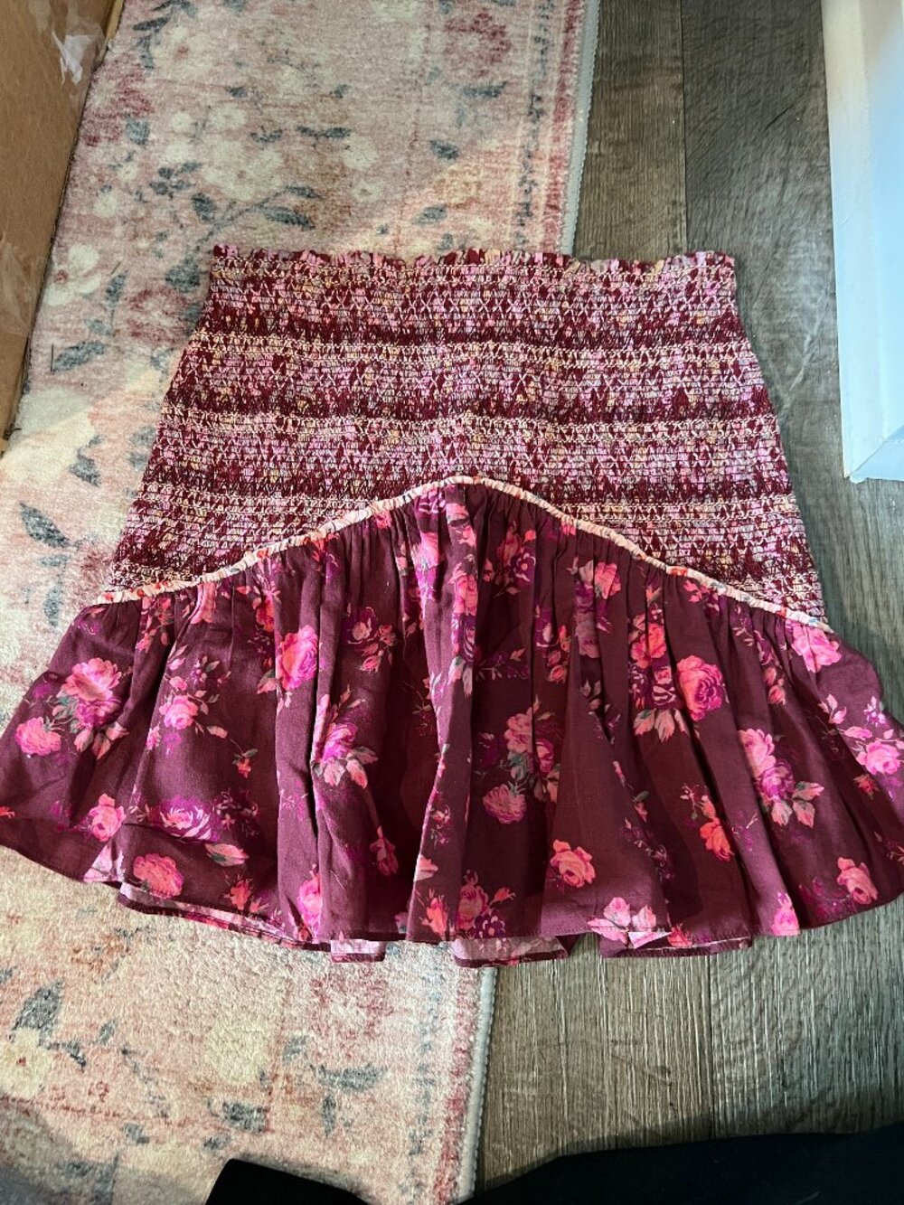 LoveShackFancy Ruffle Mini Skirt size XS